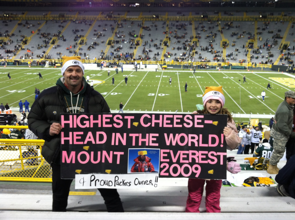 Cheesehead at Lambeau Field